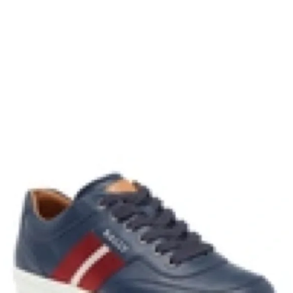 Bally Men Oriano Men'sBlue Atlantic Leather Sneaker